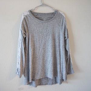 American Eagle long sleeve lace detail shirt